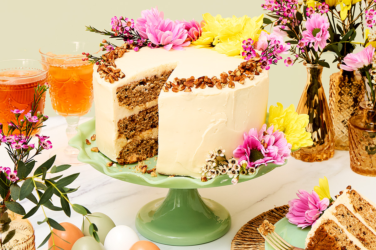 Hummingbird cake in Texas Heritage for Living magazine