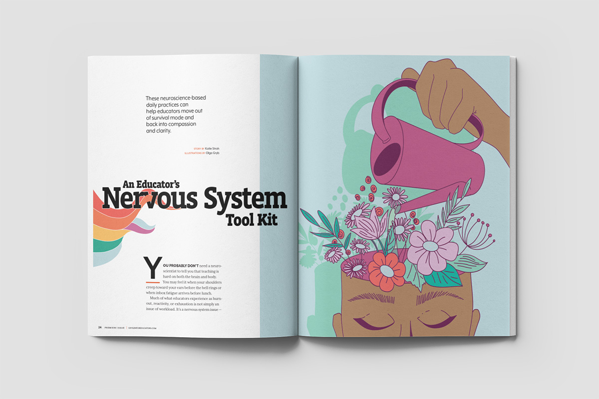 Oxygen for Educators magazine spread