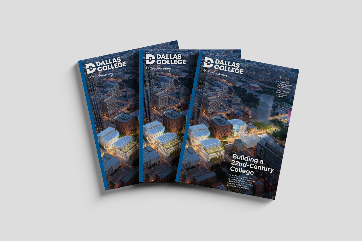 Dallas College 60th anniversary magazine cover