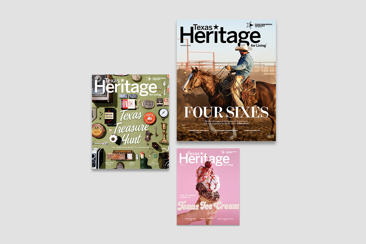 Texas Heritage for Living magazine covers