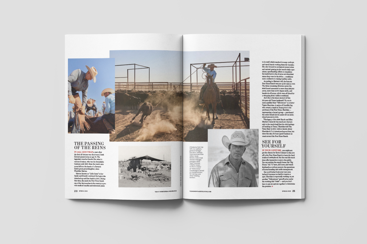 Texas Heritage for Living magazine feature spread